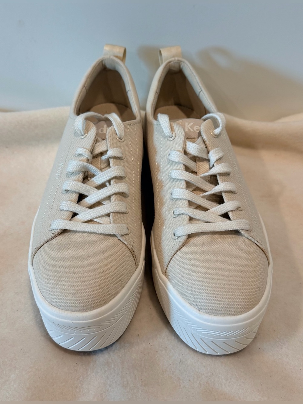 Keds Platform Canvas Sneakers in Beige - Picture 3 of 8